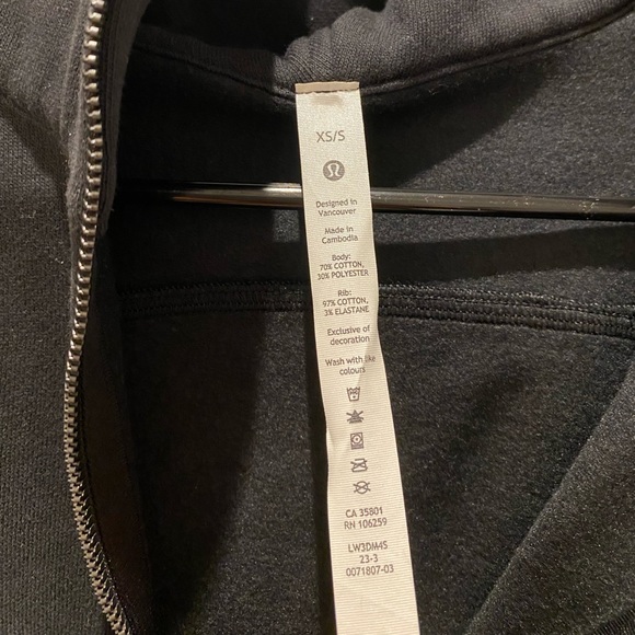 Luluemon Scuba Oversized Half Zip Hoodie Black SizeXS/S - Picture 9 of 13